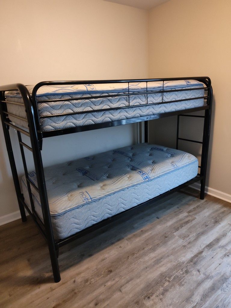 Twin Bunk Beds W/ Mattresses