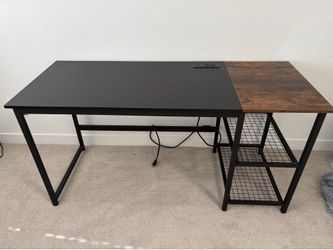 Desk with outlet
