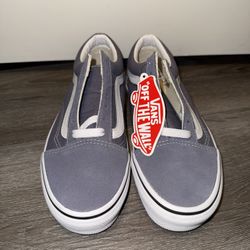 Blue Grey Vans Size 5