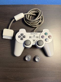 RARE VHTF Original Sony PlayStation Dual Analog Controller Concave Sticks SCPH-1180 Gray NOT DUALSHOCK AS IS