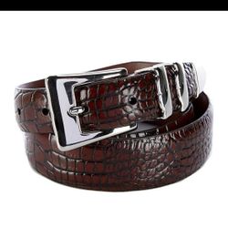 Torino Italian Brown Alligator Belt New. 