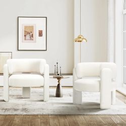 Modern Velvet Upholstered Accent Chair – Set of 2 for $200 (8 available)