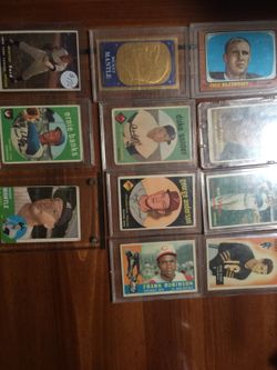 Baseball cards(Mickey mantle, Ernie banks, Whitey ford)