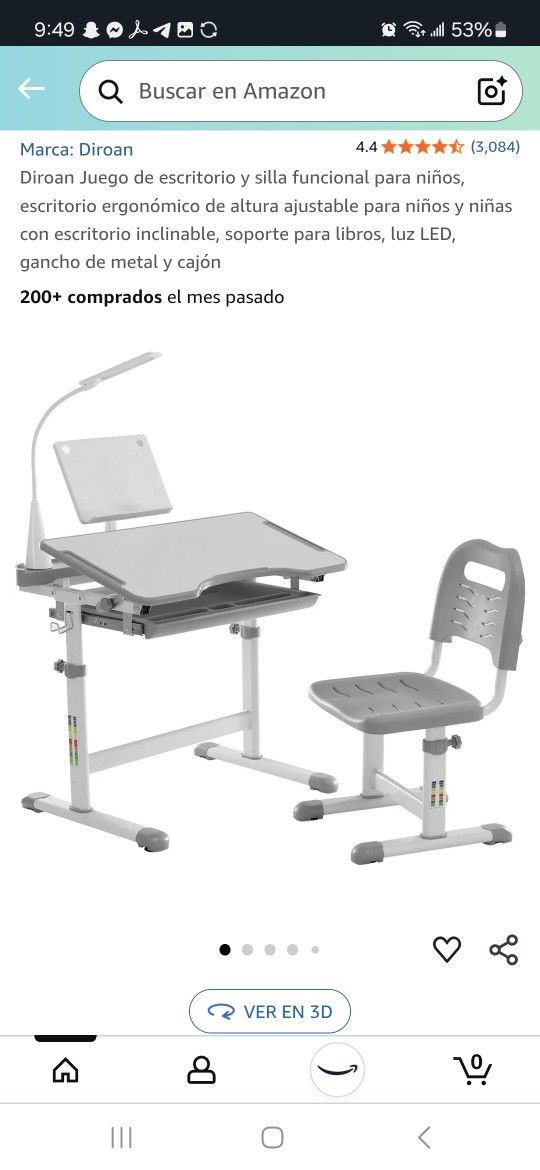 DIROAN Kids' Desk And Chair