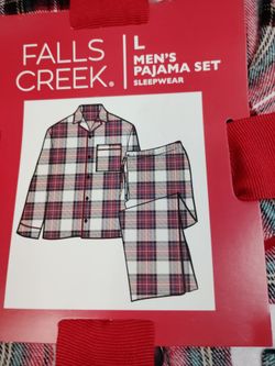 Falls Creek Men's Plaid Pajama Set Size Large