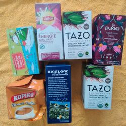 Assorted Gourmet Teas & Instant Coffee – New, Unopened