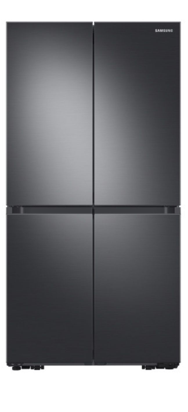 SAMSUNG Bespoke Counter Depth 4-Door Flex Refrigerator 23 cu. ft. in Matte Black Steel 
