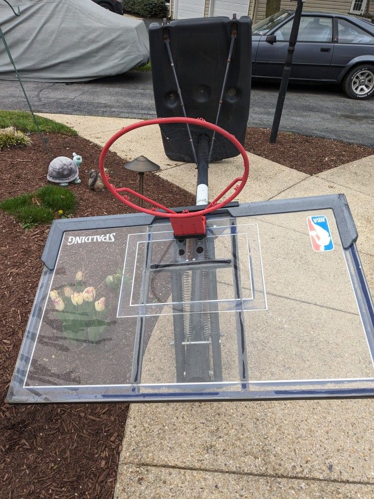 Spalding 7-10ft Adjustable Basketball Hoop- Water Or Sand Base