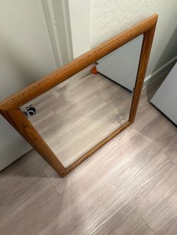 Large wooden mirror