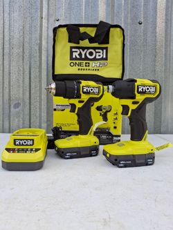 Ryobi One +HP 18V Brushless Compact 1/2" Drill and Impact Driver 2-Tool Combo Kit
