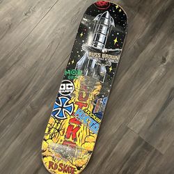 8.25 Skate Deck signed by Greg Lutzka