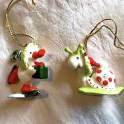 Vintage Suzie zoo Christmas ornaments