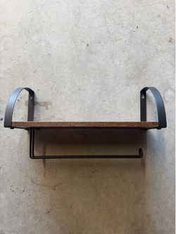Paper towel rack and shelf
