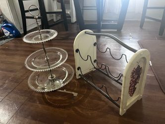 Wine  rank and glass fruit holder