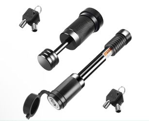 Keyed Alike Trailer Lock Set, 5/8" Hitch Lock & 1/4" Coupler Lock 3-1/2" Span, For 2 & 2.5" Receivers (Class III IV V), 7/8" Coupler Lock Span, Fits L