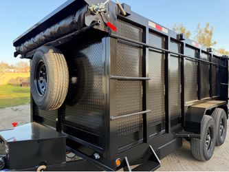 New 14ft Long HEAVY DUTY SCISSOR LIFT Hydraulic Dump Trailer Fully Loaded 💪🏻