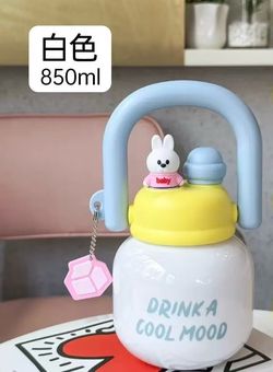 850ml Cute Insulated Water Bottle with Handle | Leakproof | Multiple Colors