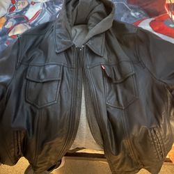 Black Leather Levi's Jacket Size XL $40 OBO