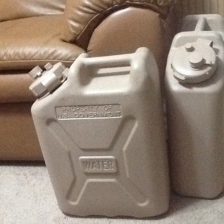 2 Military water containers