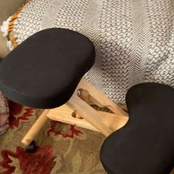 Wooden Height-Adjustable Ergonomic Kneeling Office Chair