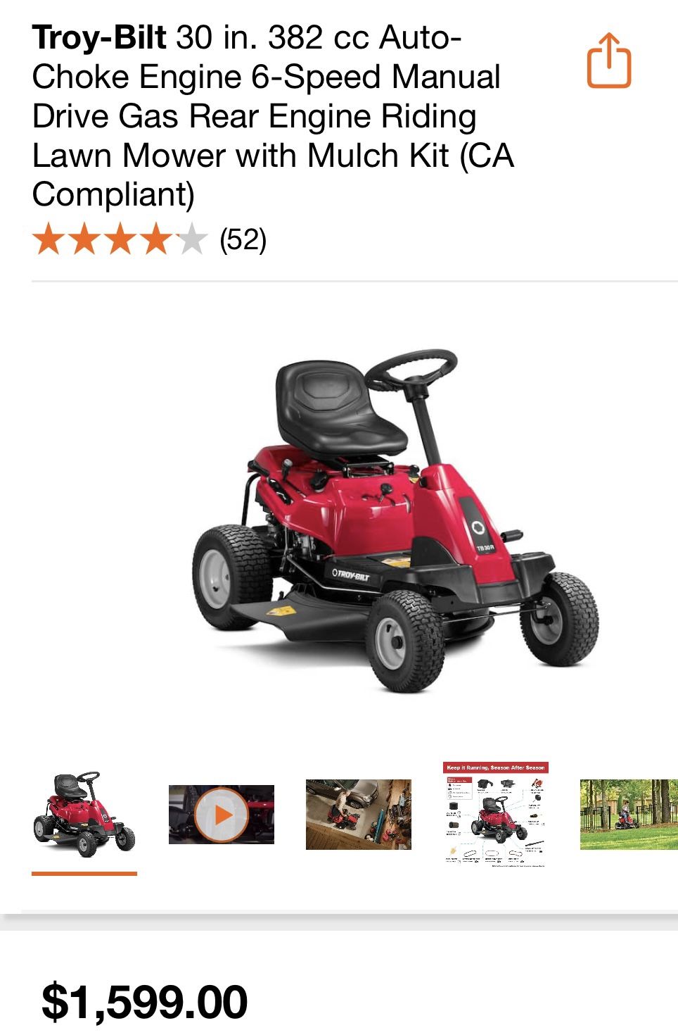 Troy bilt 30 2024 riding mower manual