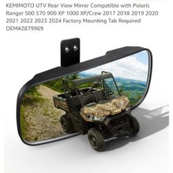 KEMIMOTO UTV Rear View Mirror Compatible with Polaris
Ranger 500 570 900 XP 1000 XP/Crew 2017 2018 2019 2020
22023 2024 Factory Mounting Tab Re