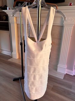 Hugo Buscati Collection White Bandage Bodycon Mini Dress