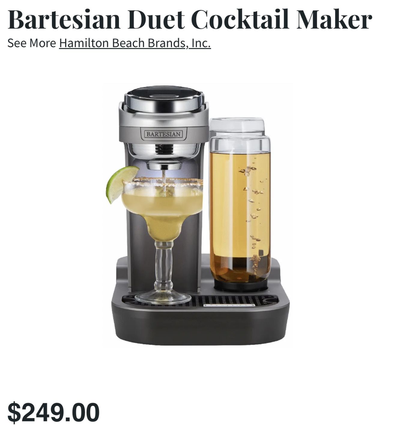 Bartesian Duet Cocktail Maker