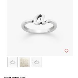 James Avery “A” Script Initial Ring