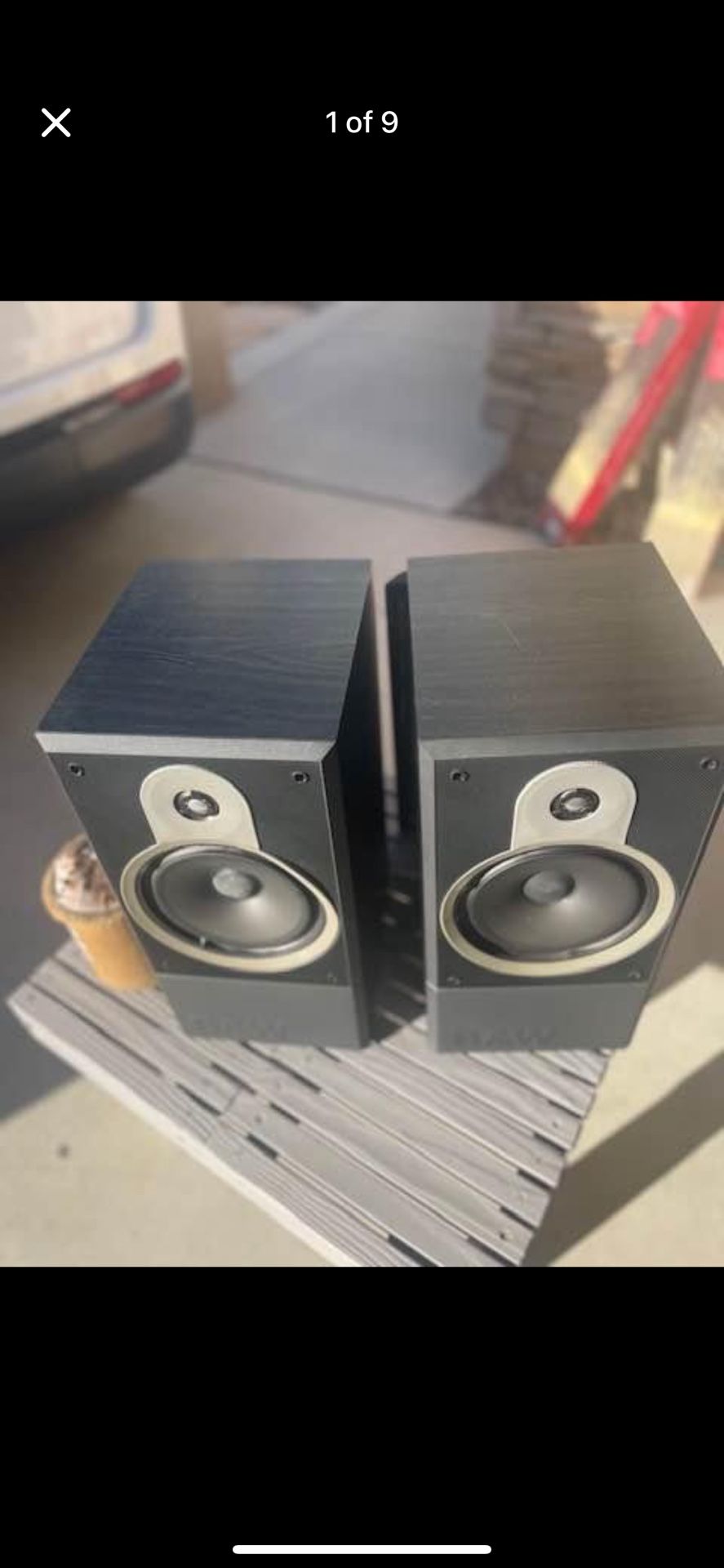 Must be sell!!!B&W (2) Bookshelf Speakers And (1) Center Speaker