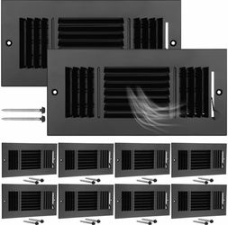 Brand New Wesiti 10 Pcs 10 x 4 Inch Ceiling Vent Covers for Home Ceiling Black