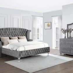 Bedroom Furniture, Bed, Furniture, Bedroom Set, Dresser, Mirror, Nightstand, Contemporary Bedroom Sets , Black Bed, Grey Bed, Silver Bed