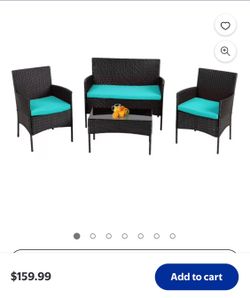 Costway 4 pcs Rattan wicker set