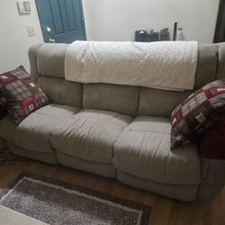 Matching Power Reclining Couch And Recliner - NOT STAINED my Picture Taking Skills Suck.