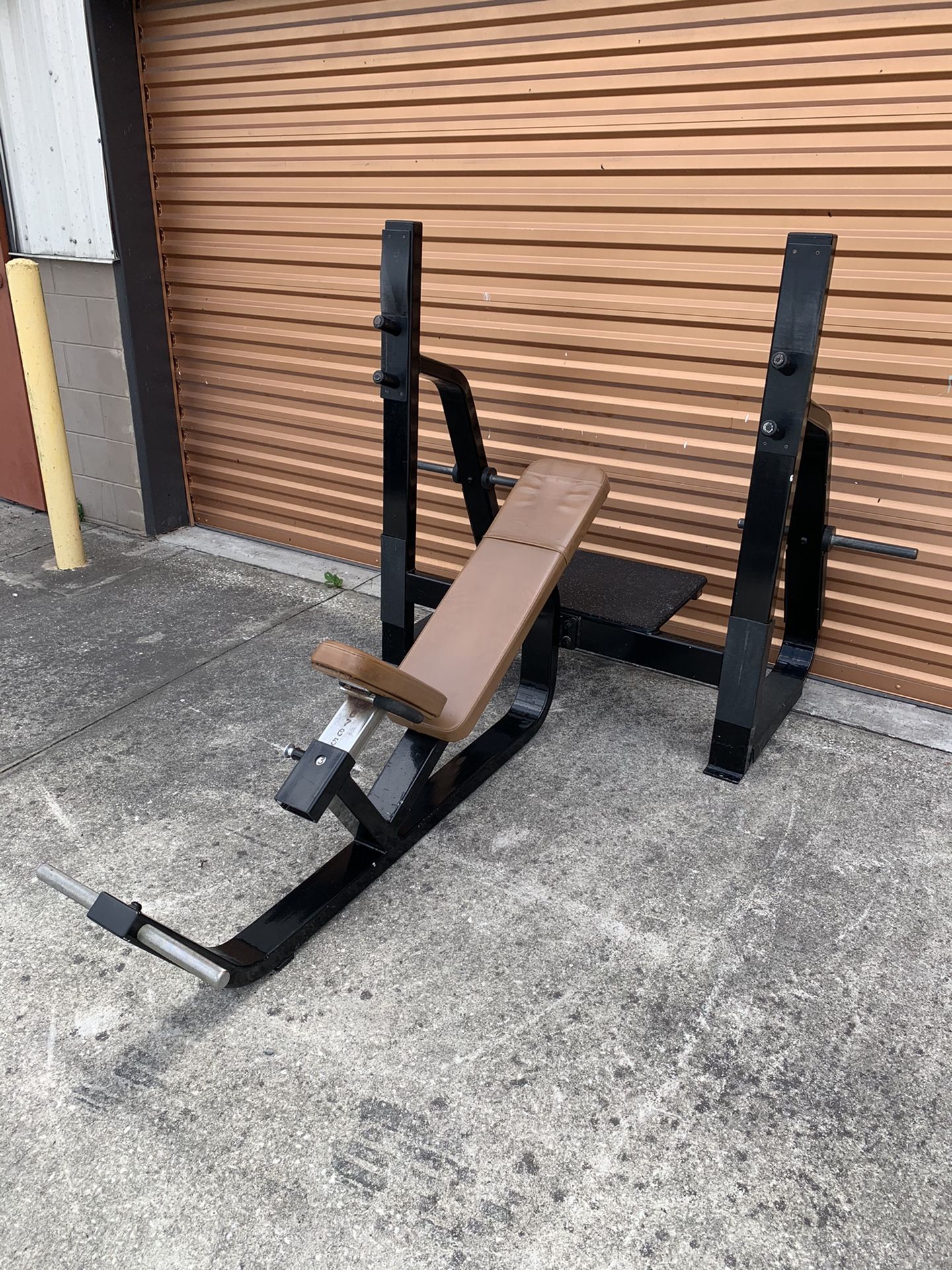 Precor Icarian Commercial Olympic Incline Weight Bench w/ Spotter