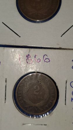 1865 1866 2 Central Rare Coins Early American Coins