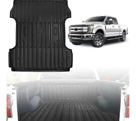 Truck Bed Mat Fit for 2017-2025 Ford Super Duty F250/F350/F450 Accessories 6.8FT, Black Flush All Weather Protection TPE Heavy Duty Pickup Cargo Mat,