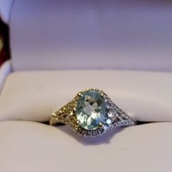 Aqua Ring & Earrings