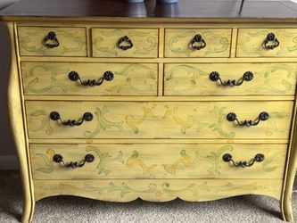 French Provincial Hand-Painted Dresser