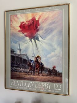 Kentucky Derby 122 1996 framed art print the race to glory.