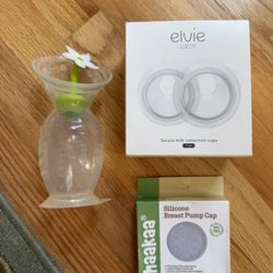 haakaa with Suction Base, Flower Stopper, and Elvie Collection Cups