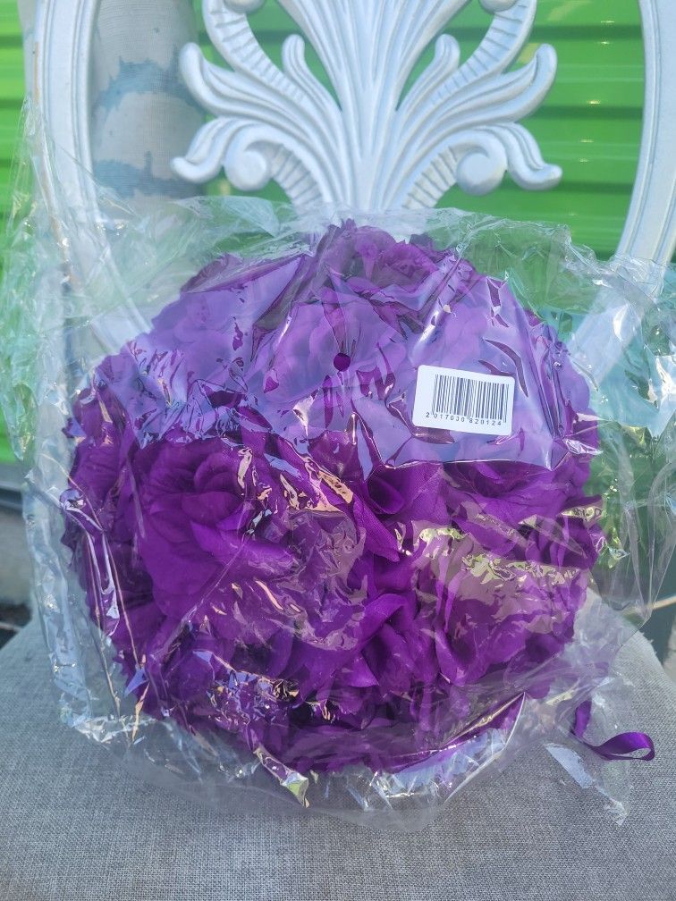 Large Purple Flower Ball