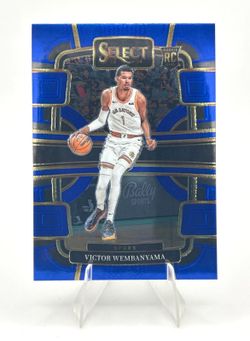2023-24 Panini Select Concourse Victor Wembanyama #87 Blue Retail Parallel (RC)