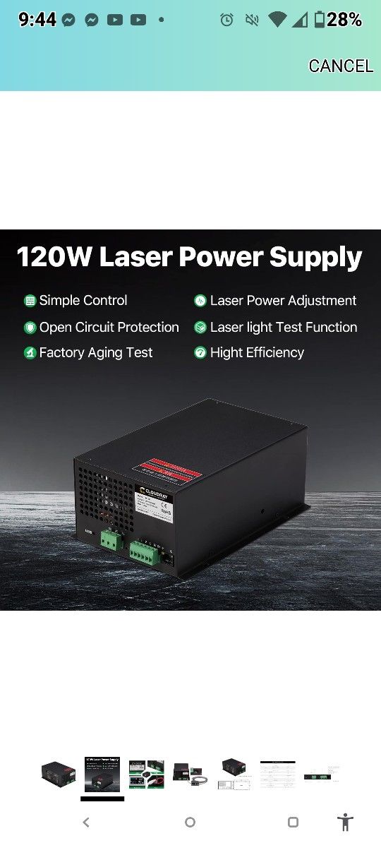 120w Laser Cutter Power Supply 