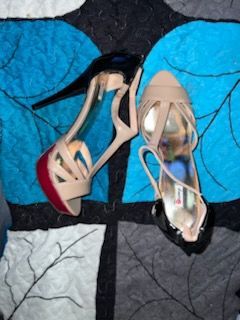 Womens Heels Nude/red
