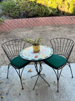 Outdoor mosaic bistro set