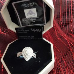 Sterling Silver  1 Cttw Lab Grown Diamond