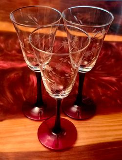 Vintage Crystal Champagne Flutes