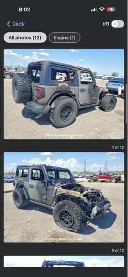 2022 Jeep Wrangler Rubicon Fire Damaged – Parts or Salvage