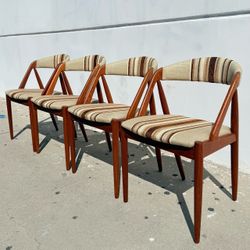 Mid-Century Danish Kai Kristiansen Model 31 Dining Chairs
